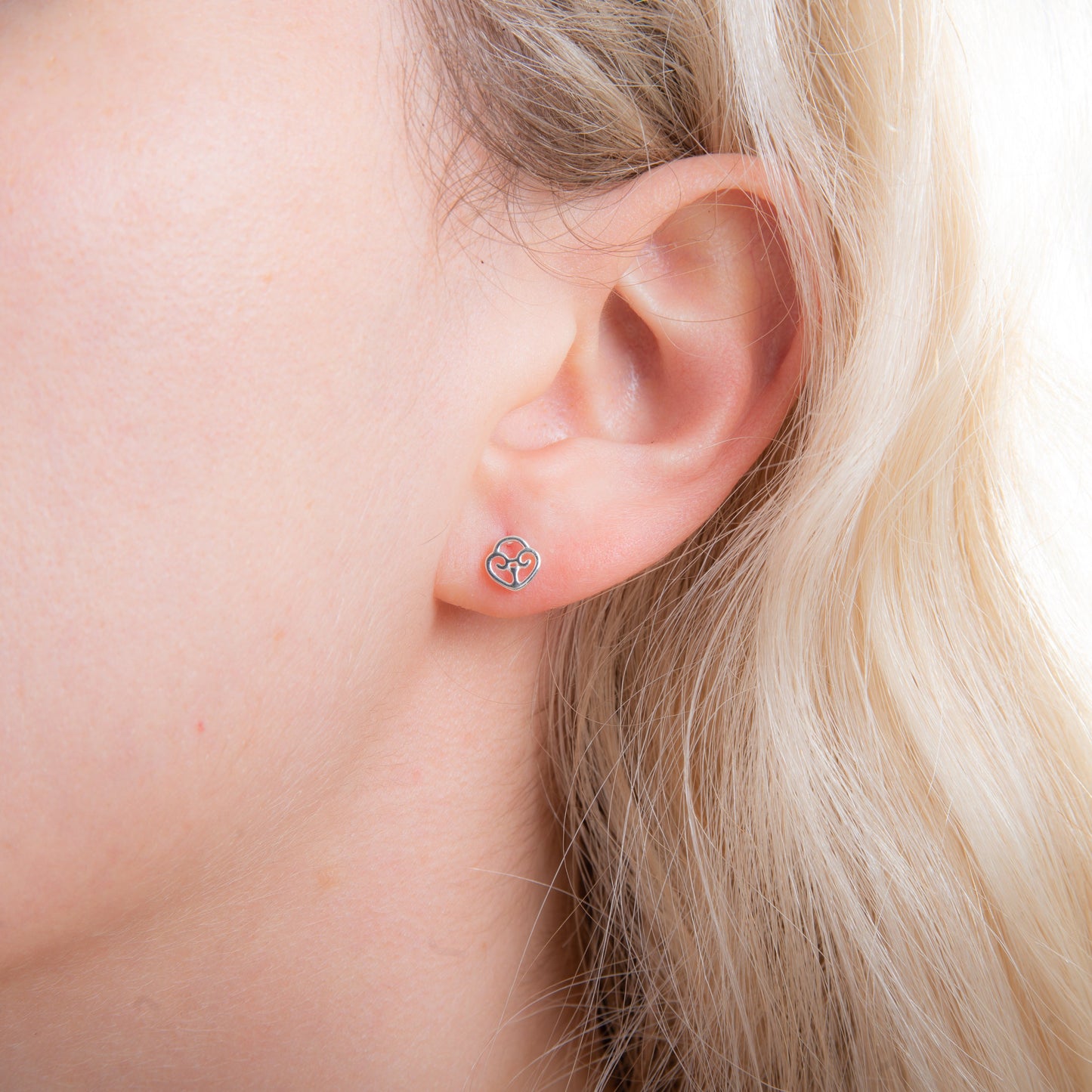 Sterlingsilber Keltisches Herz Vorhängeschloss Ohrstecker