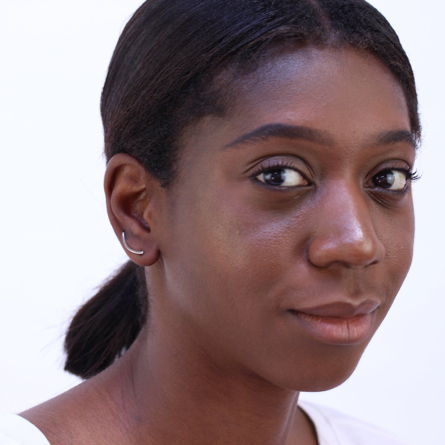 Sterlingsilber Lang Stab Kletter Ohrringe