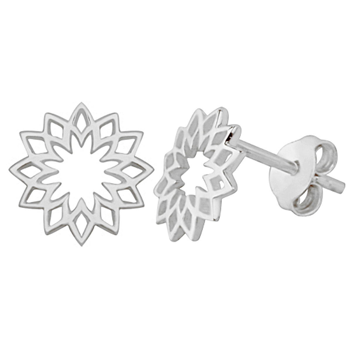 Sterlingsilber Sonne Chakra Ohrstecker