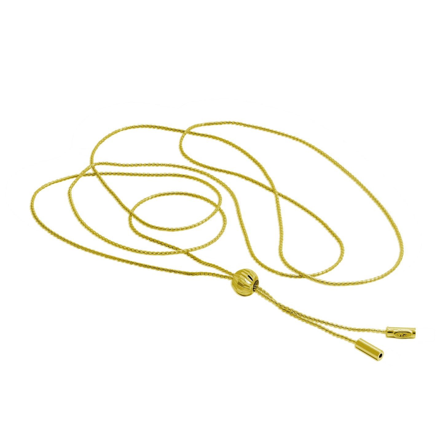 Vergoldet Sterlingsilber Kugel Doppel Verstellbar Halskette