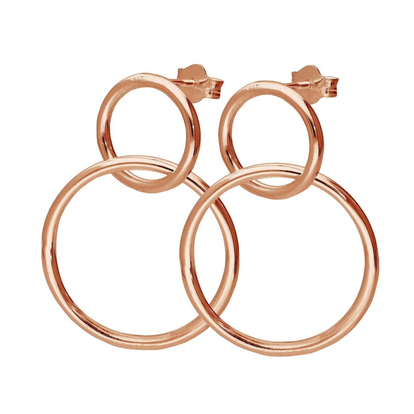 Roségold-beschichtete Ohrstecker aus Sterlingsilber mit Unendlichkeitssymbol