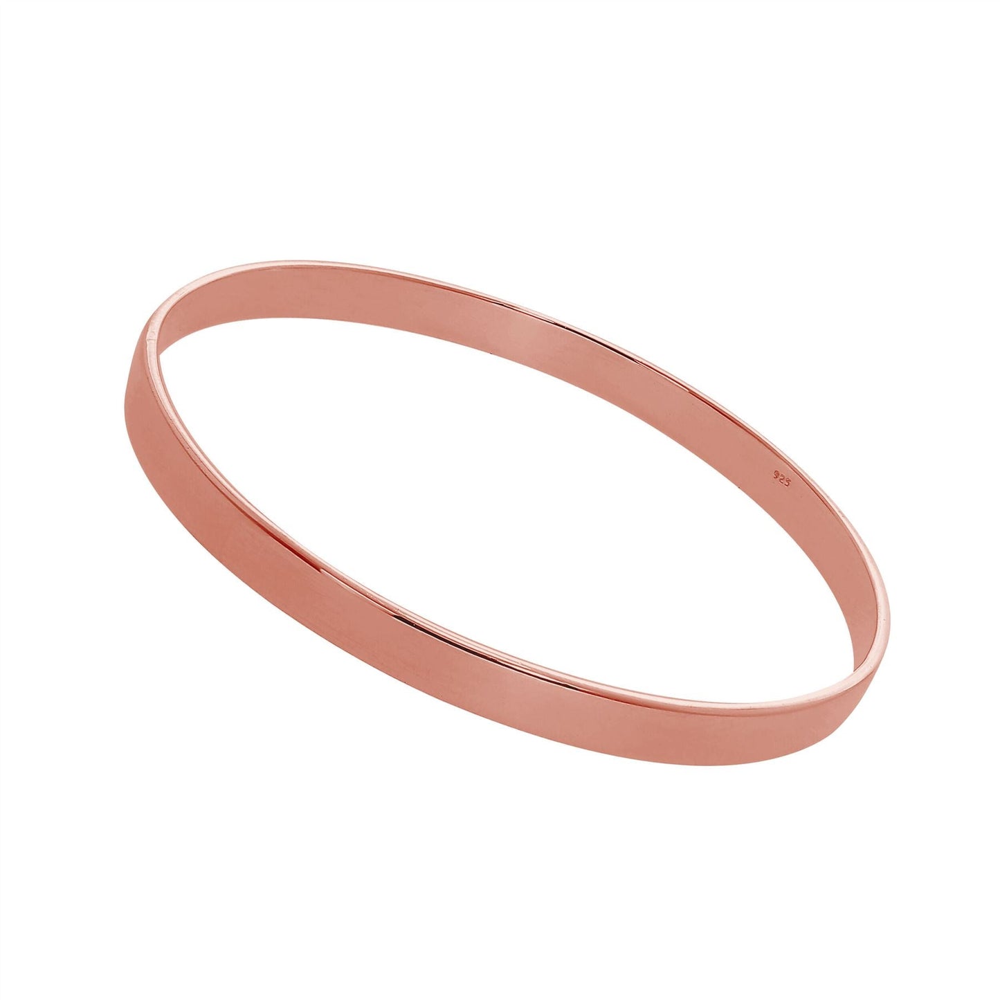 Roségold-beschichteter Sterling-Silber-Armreif (67 mm), gravierbar