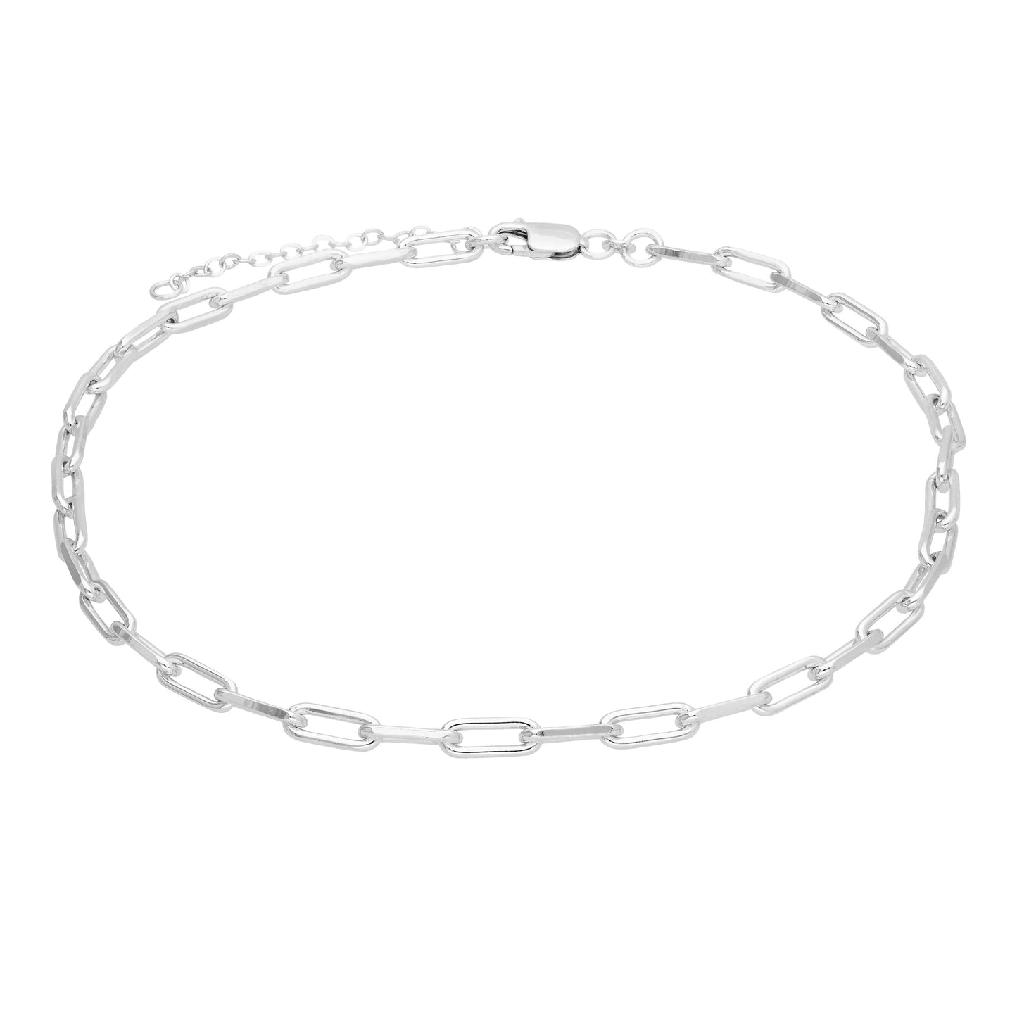 Sterlingsilber Lang Kettenglied Halsband Halskette 35,5 - 40,5cm