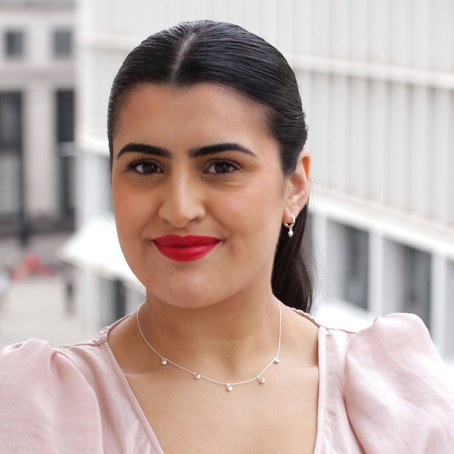 Sterlingsilber Mehr Herz 40,5cm Verstellbar Halskette