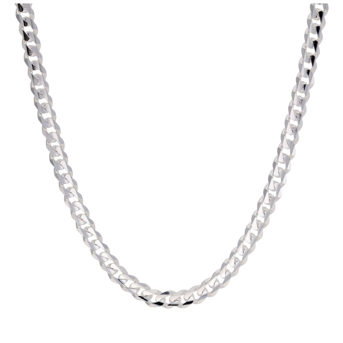 Halskette aus Sterlingsilber mit Diamantschliff, 3 mm, 18 Zoll