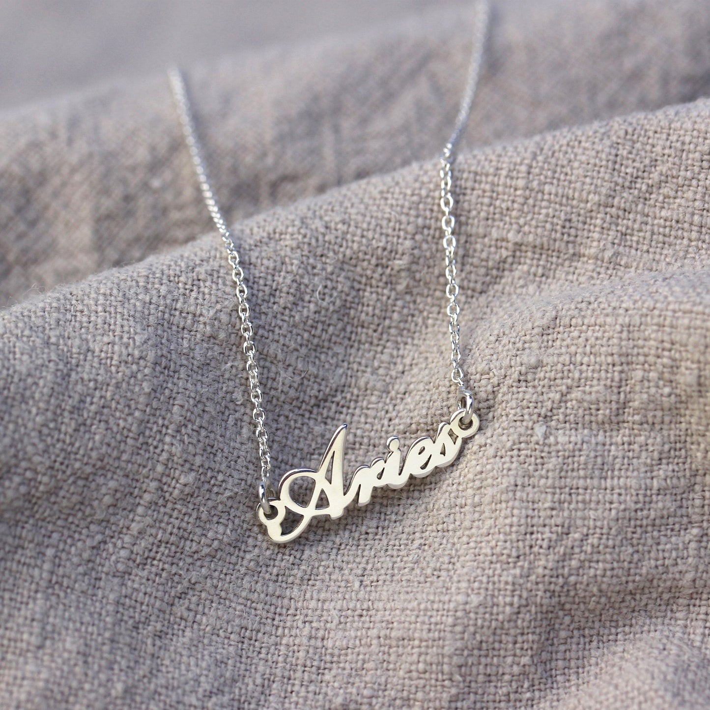 Sterlingsilber Widder Sternzeichen 43cm Halskette