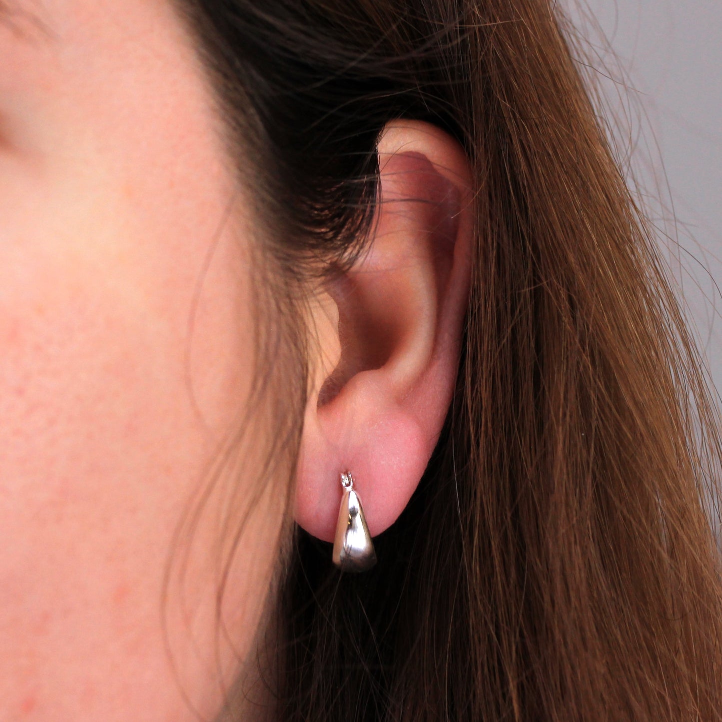 Kleine klobige Creolen aus Sterlingsilber