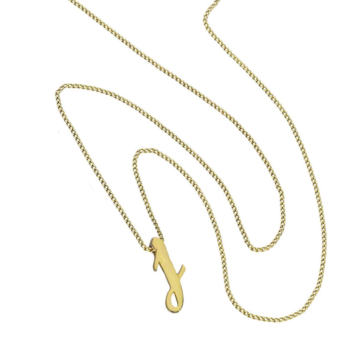 Kleine Halskette mit Anhänger in Form des Buchstabens J aus 9 Karat Gold, 40–50 cm