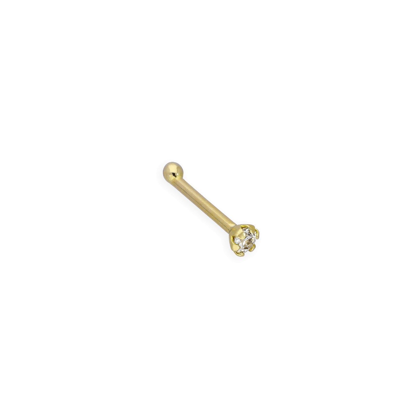 9 Karat Gold & 0,015 Karat Diamant 22Ga Nasenstecker