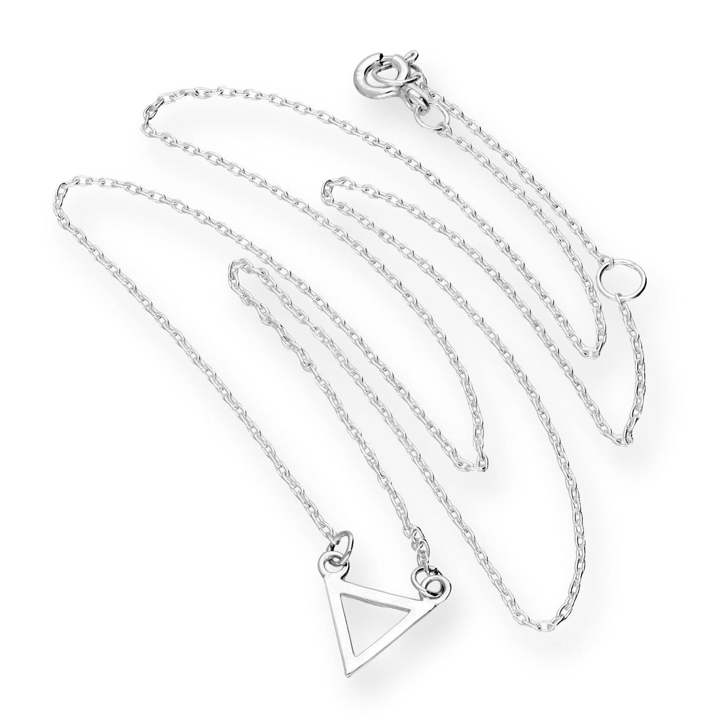 Sterlingsilber Dreieck 45,5cm Halskette