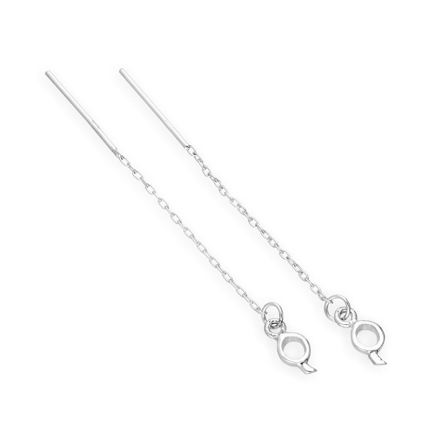 Sterling-Silber-Alphabet-Durchsteck-Ohrringe A – Z