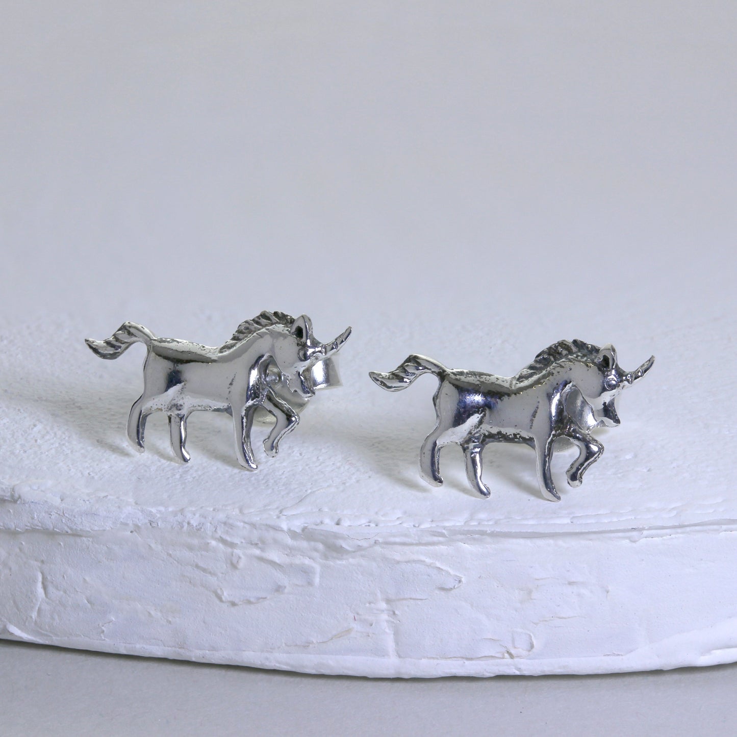 Sterlingsilber Einhorn Ohrstecker