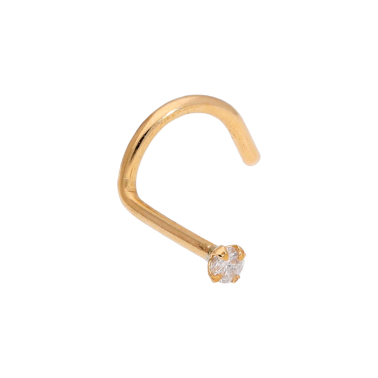 9 Karat Gelbgold Diamant Nasenschraube