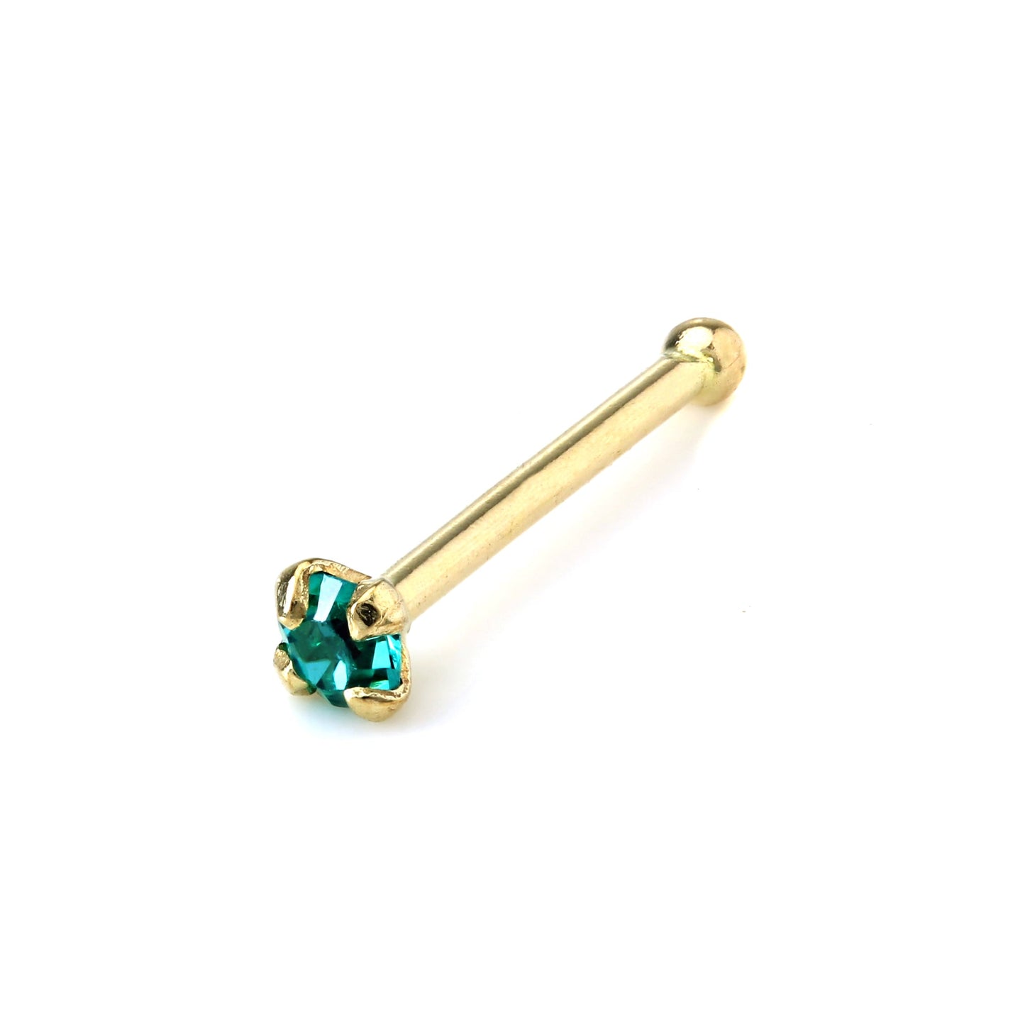 Nasenstecker aus 9 Karat Gold mit 1,5 mm CZ-Kristall in Zackenform