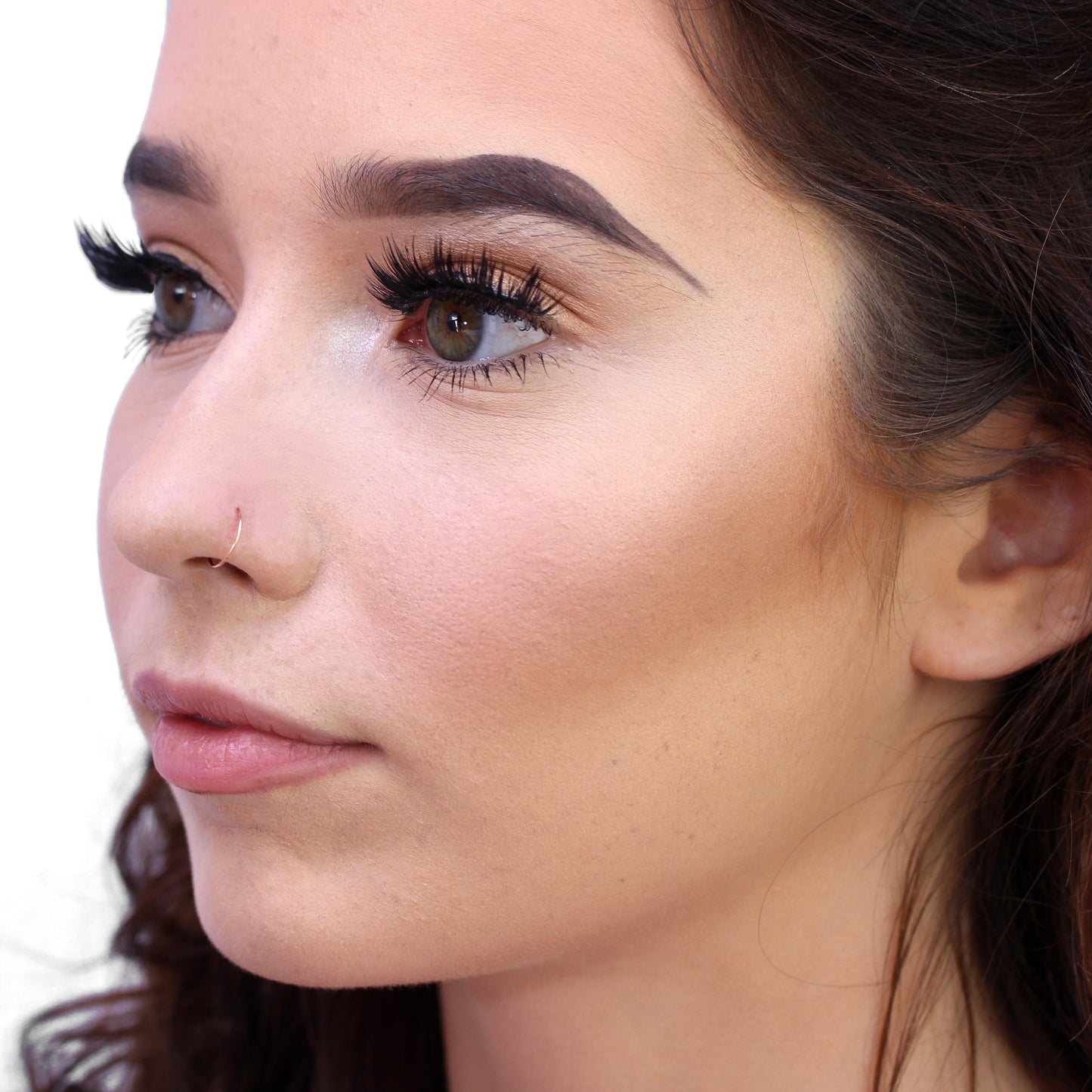 9 Karat Roségold 8mm Creolen Nasenring