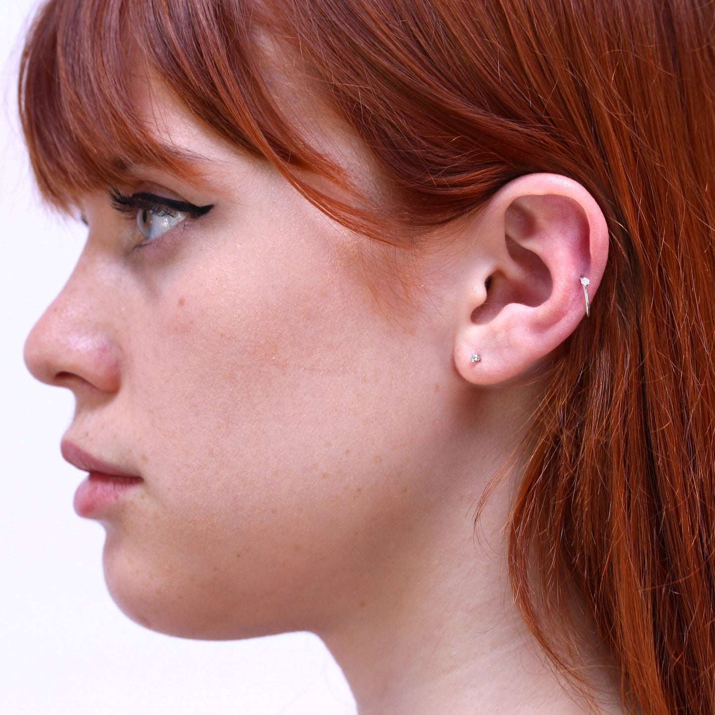 Sterlingsilber 4 Krallenfassung Edelsteinbesetzt Nase und Ohr Tragus Ring