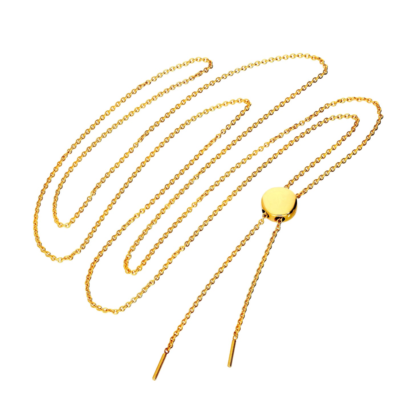 9 Karat Gold Verstellbar Halskette mit Maximal Länge 215cm