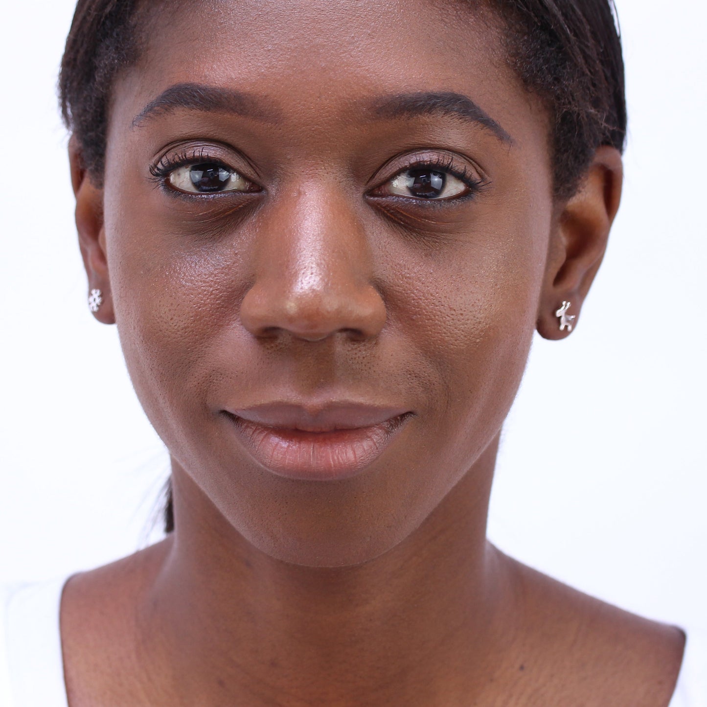 Sterlingsilber Rentier & Schneeflocke Ohrstecker