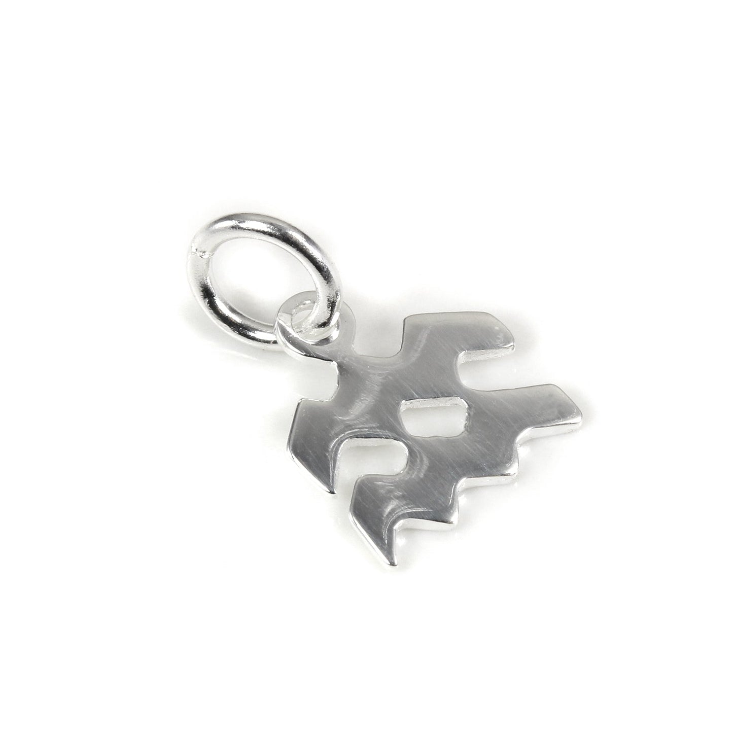 Klein Sterlingsilber 2D Wassermann Symbol Anhänger