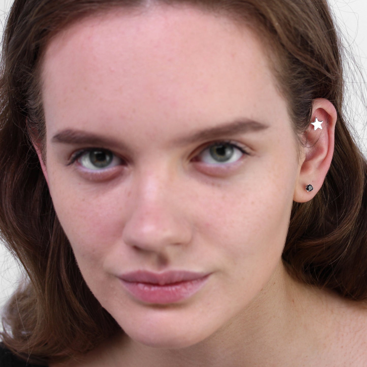 Sterlingsilber Stern Ohrstecker