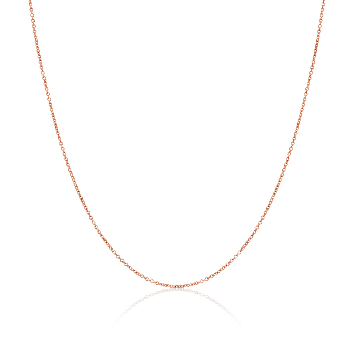 Roségold plattierte Sterling Silber Trace-Kette 16 - 32 Zoll