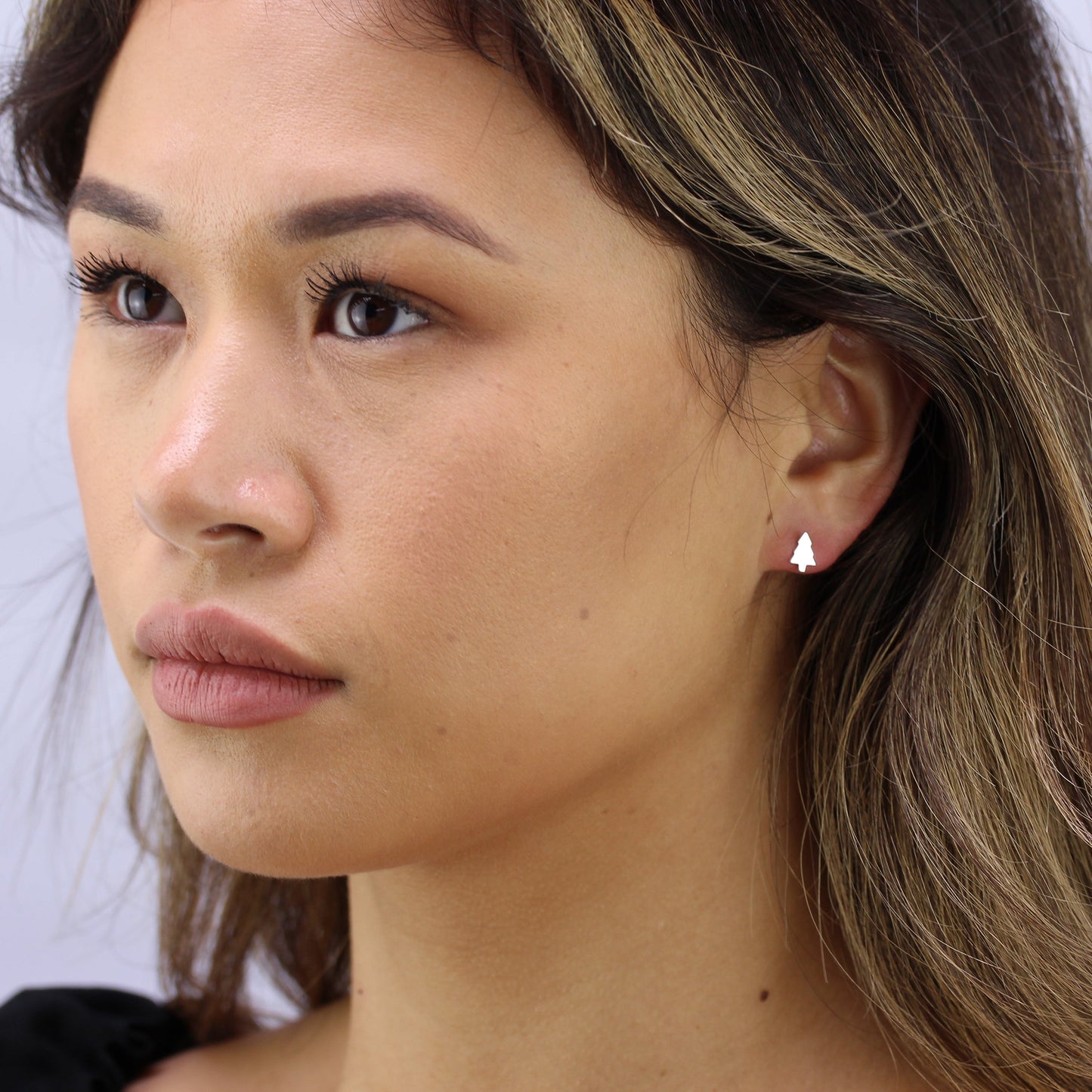 Sterlingsilber Weihnachtsbaum Motiv Ohrstecker