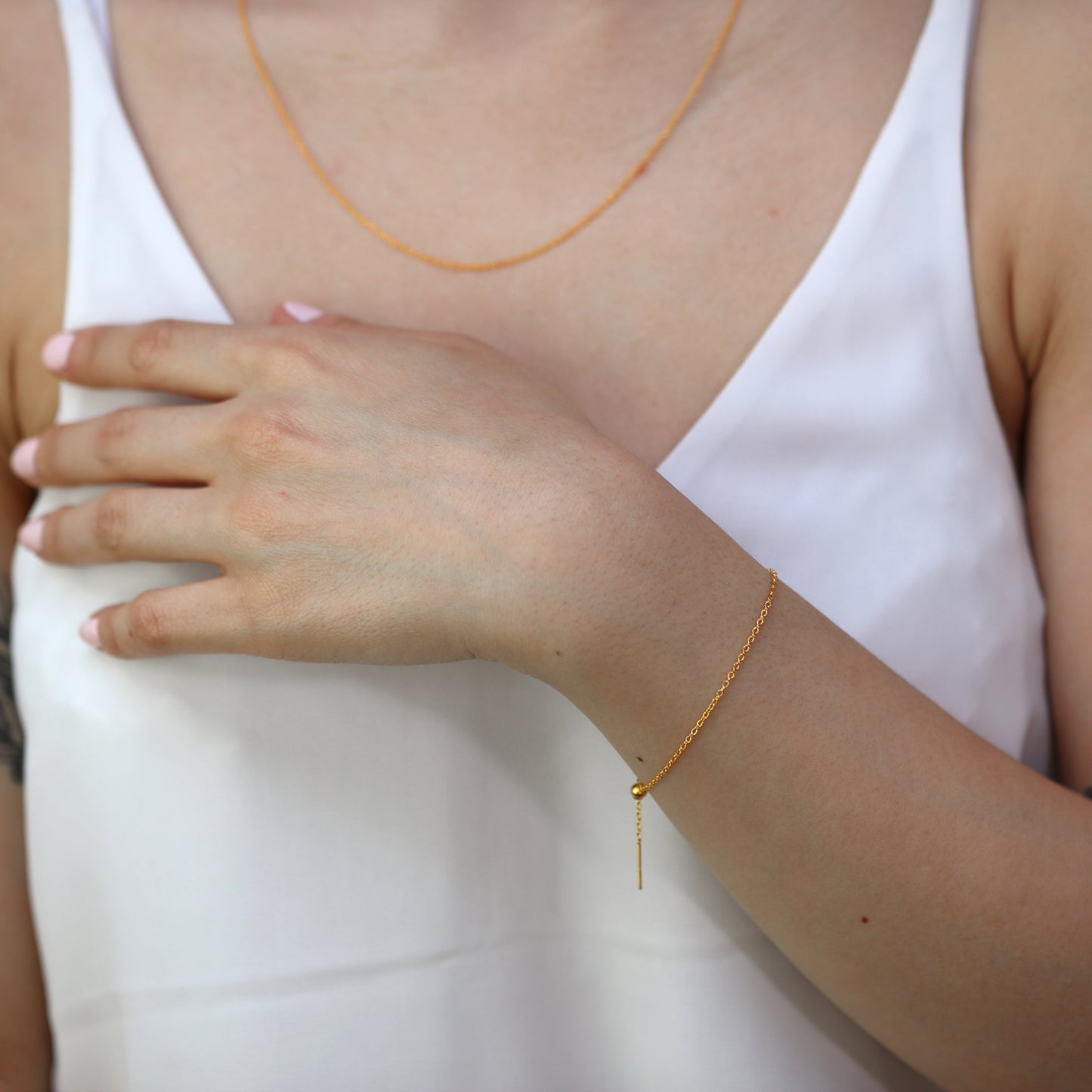 Vergoldet Sterlingsilber 18cm Belcher Kettte Armband mit Schiebekugelverschluss