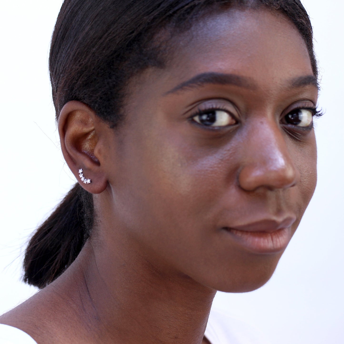 Sterlingsilber Sterne Ohrstift Kletter Ohrringe