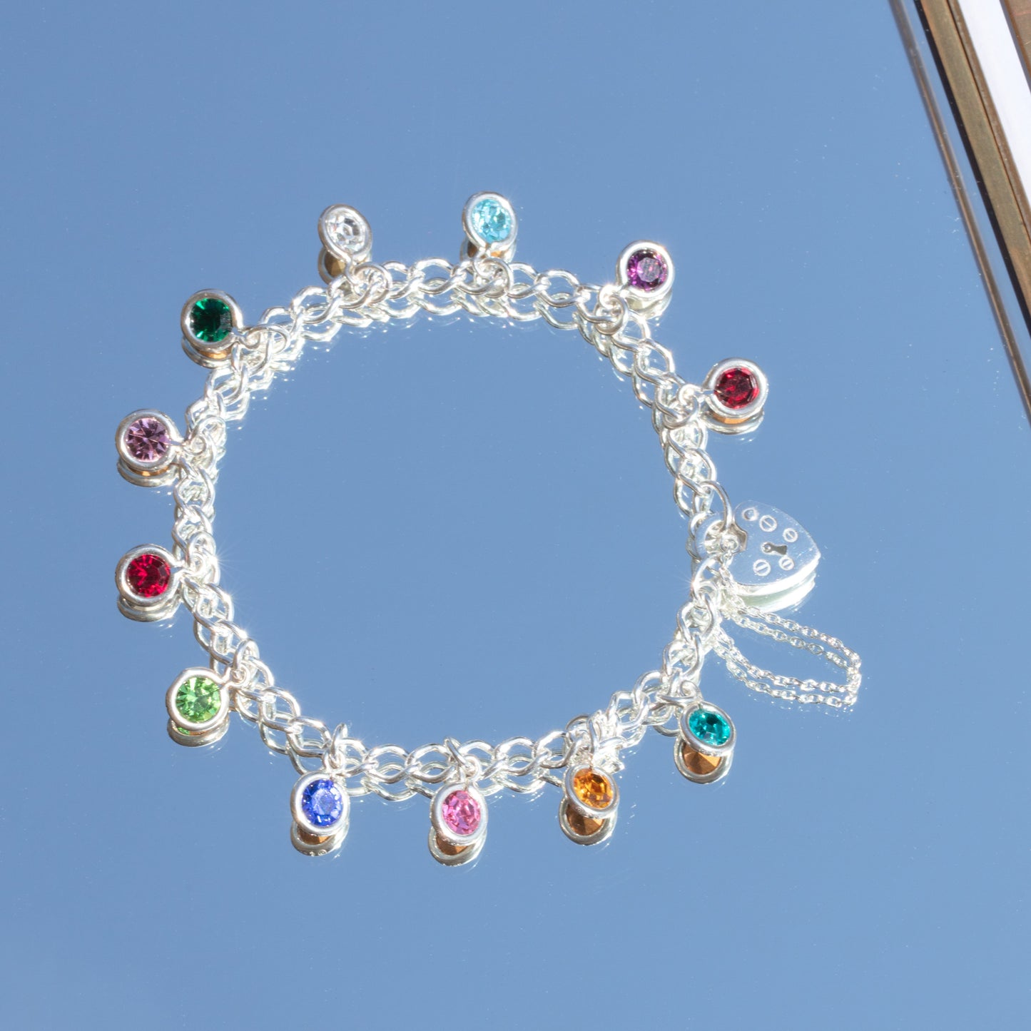 Sterlingsilber Herz Verschluss Anhänger Armband