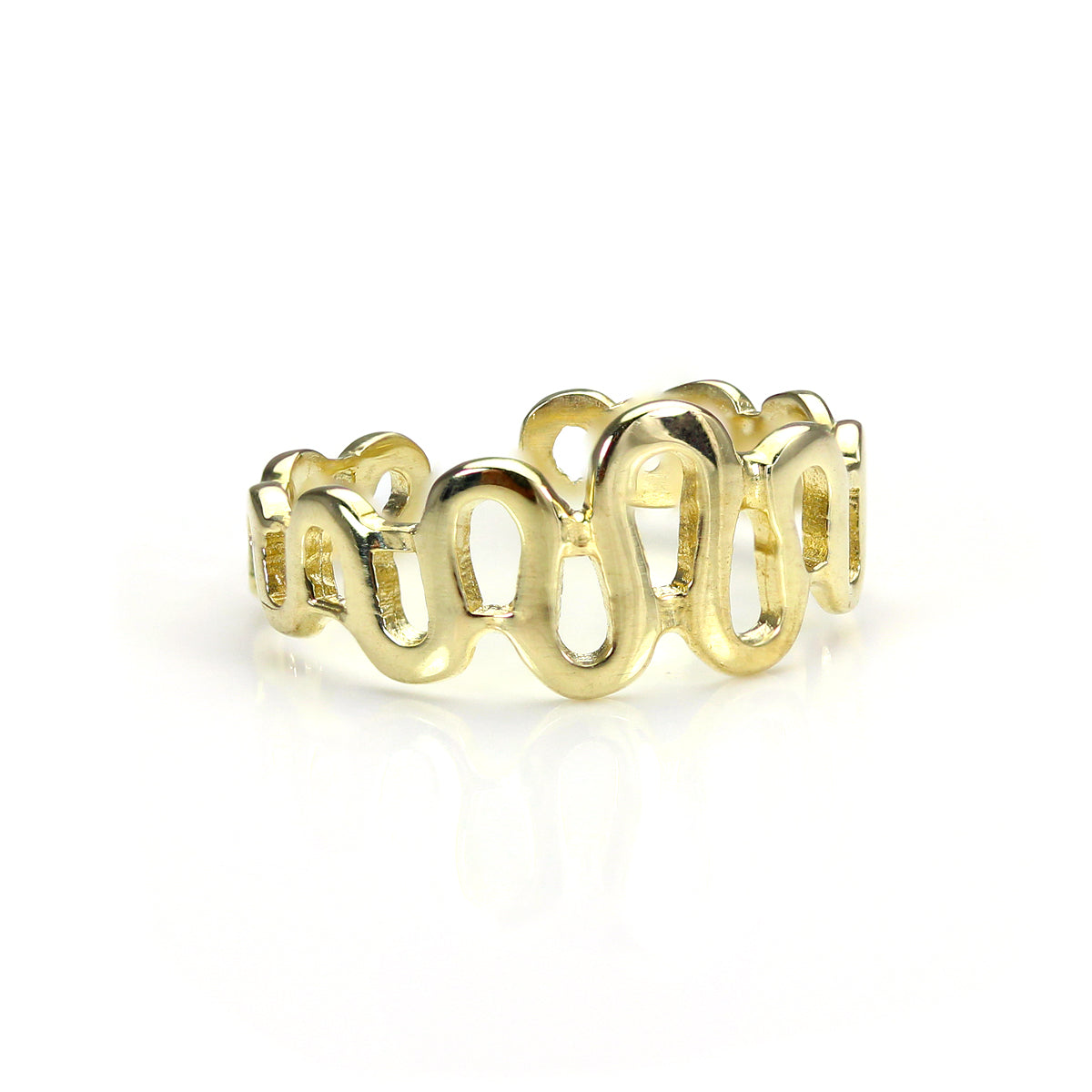 9 Karat Gold Verstellbar Welle Zehenring