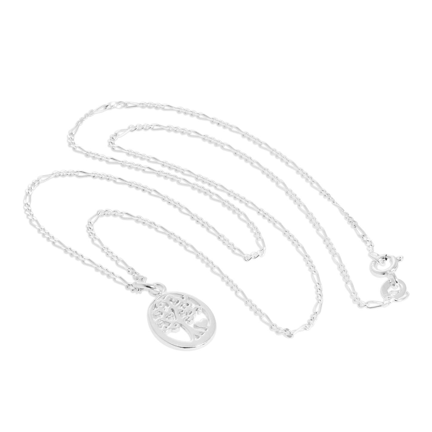 Sterling Silber filigraner Liebesbaum-Anhänger