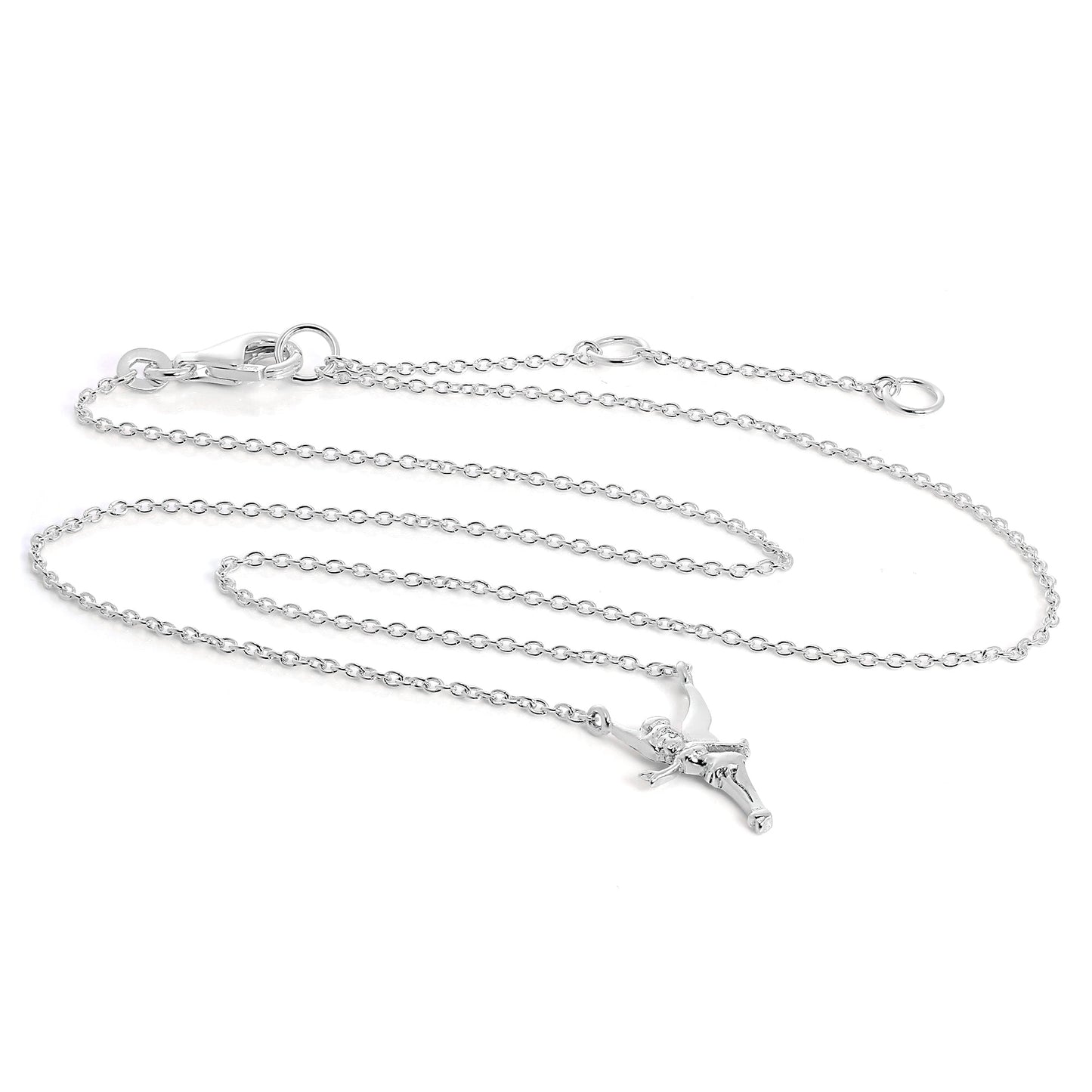 Sterlingsilber Tinker Bell Fee Halskette an 45,5cm Kette