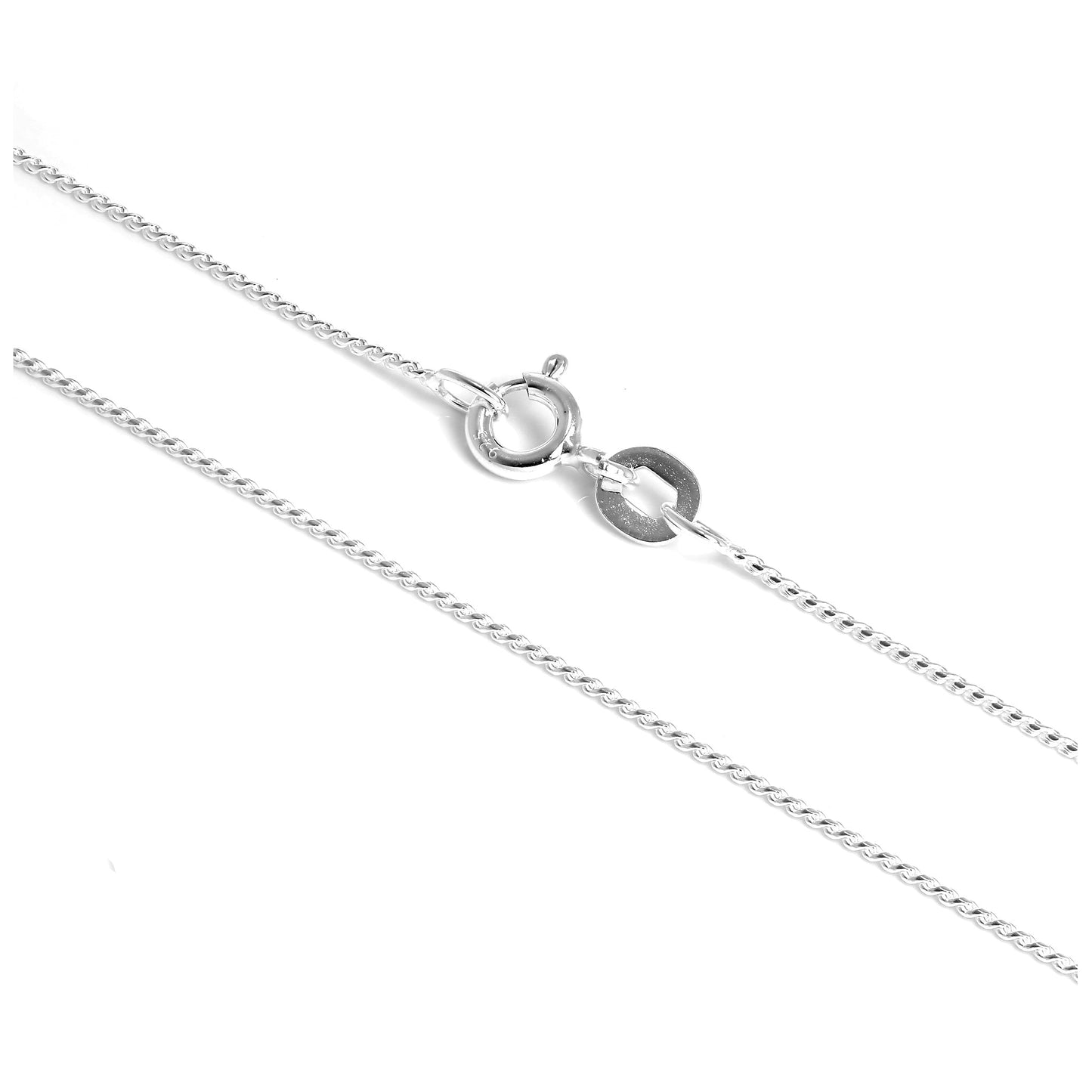 Feine Halskette aus Sterlingsilber mit Fuchsschwanzkette 14–28 Zoll