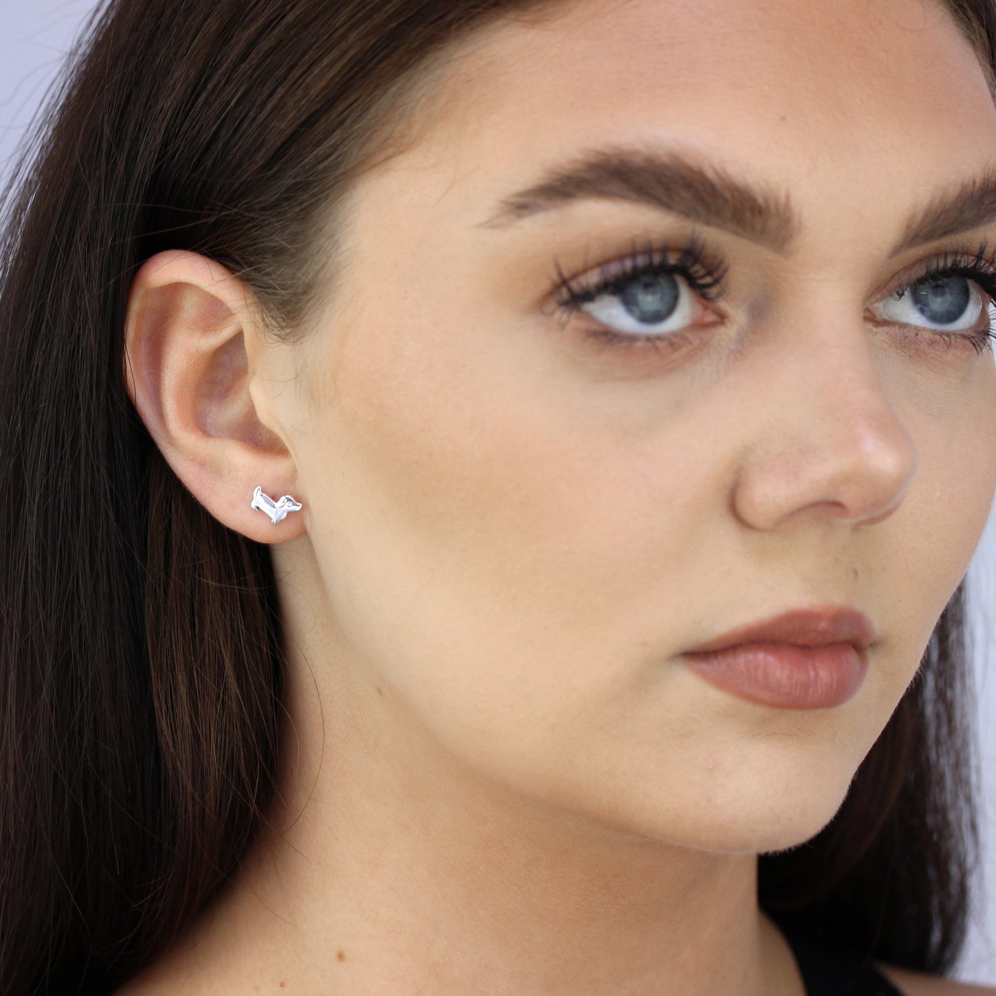 Sterlingsilber Dackel Ohrstecker