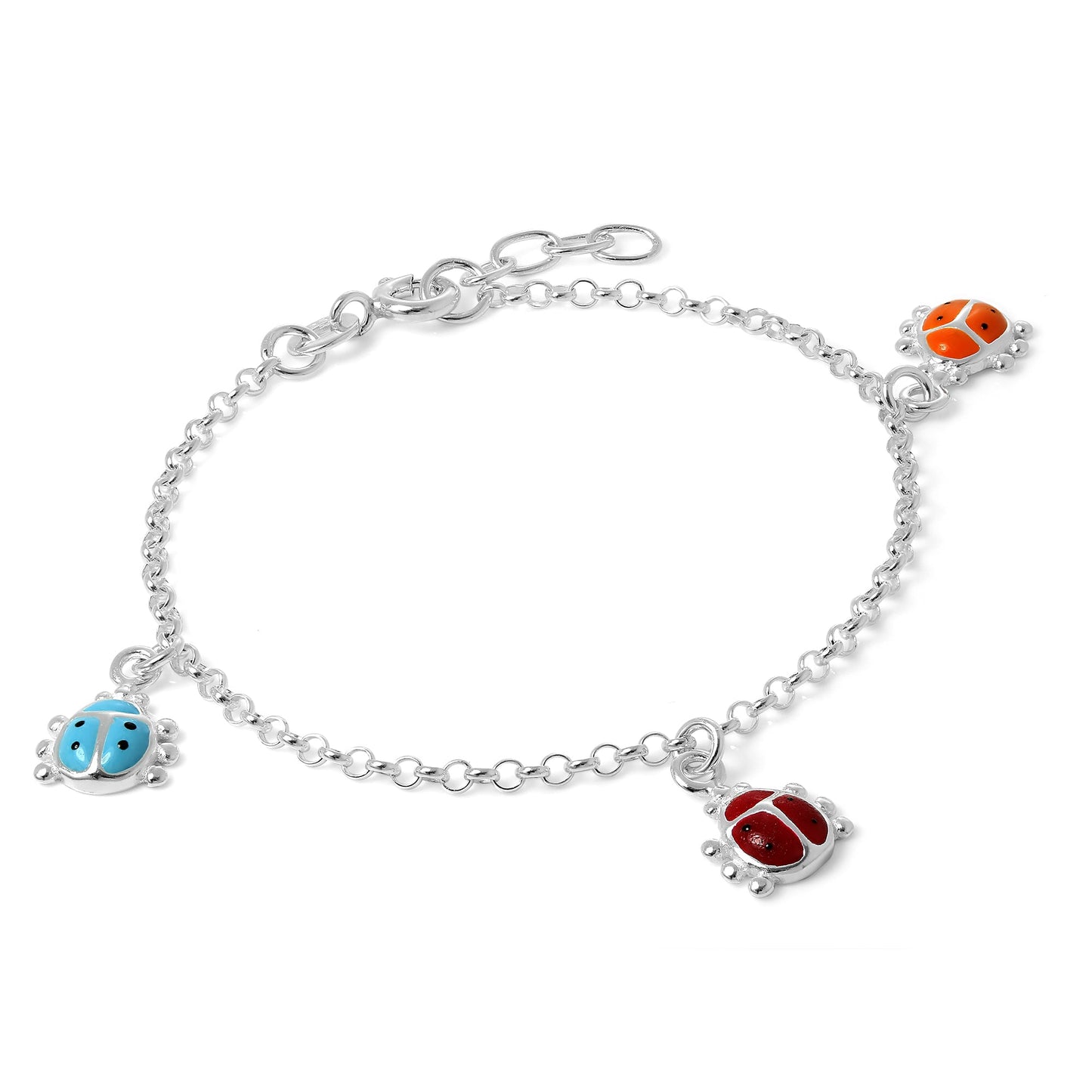Kinder Sterlingsilber Marienkäfer Anhänger Armband