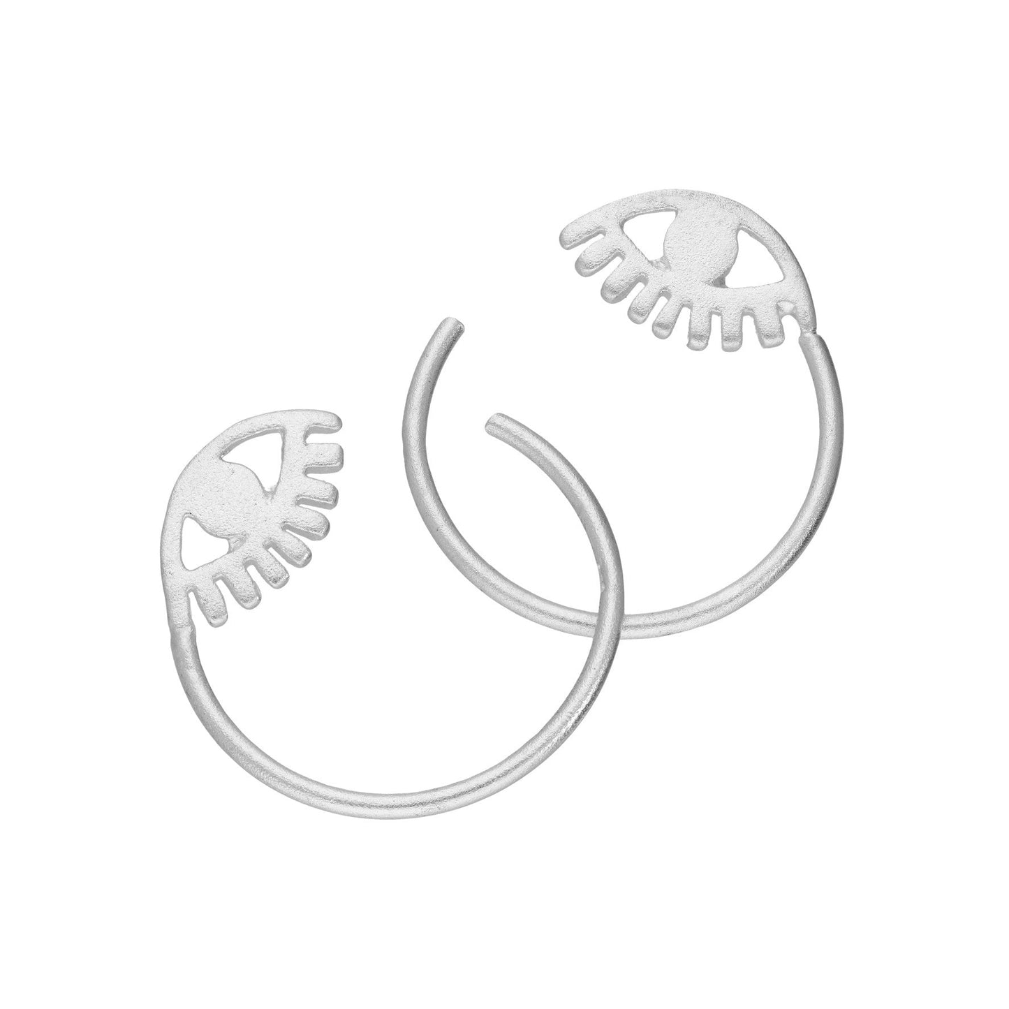Sterlingsilber Augen Durchzieher Ohrringe