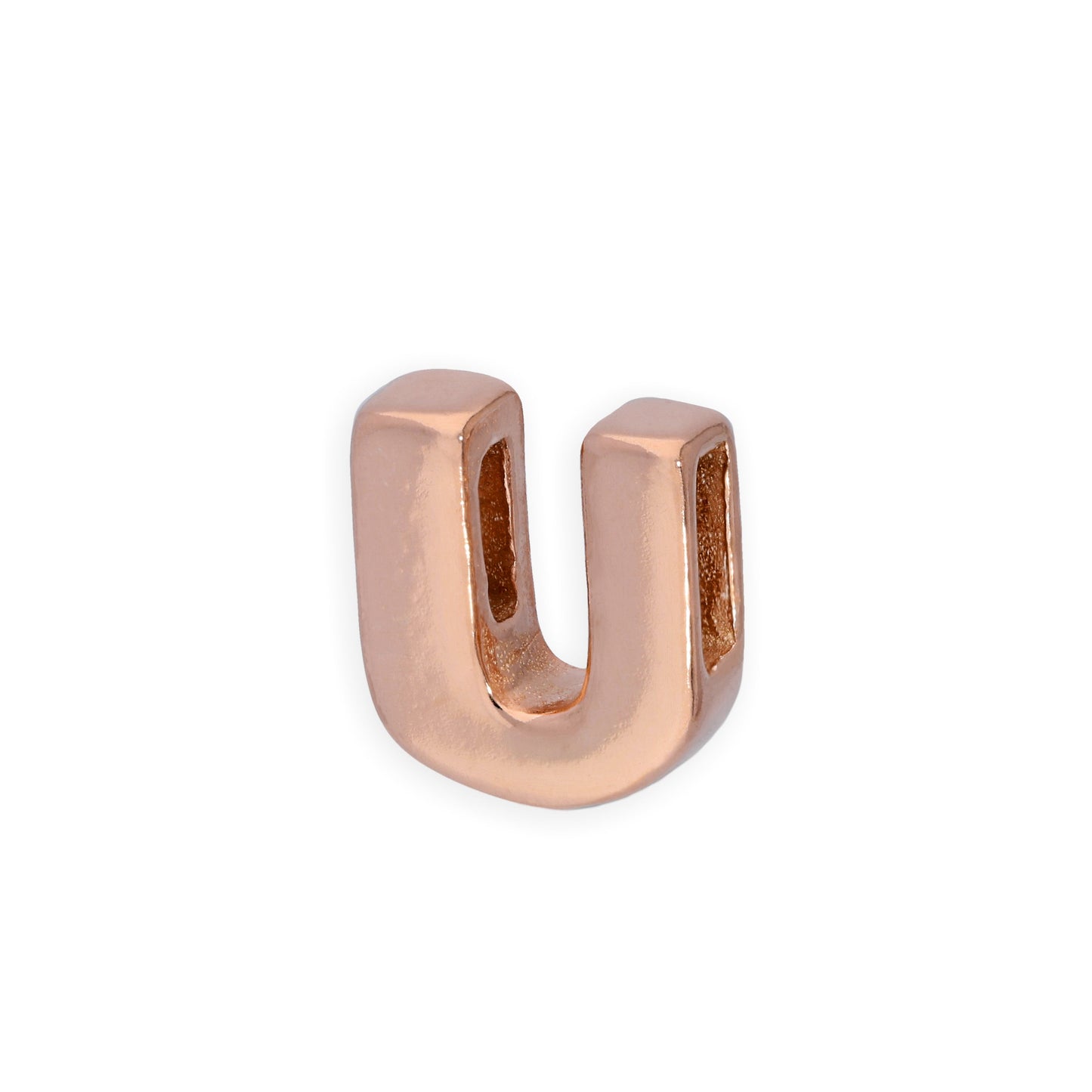 Roségold plattierter Sterling Silber Alphabet Buchstaben-Anhänger A - Z