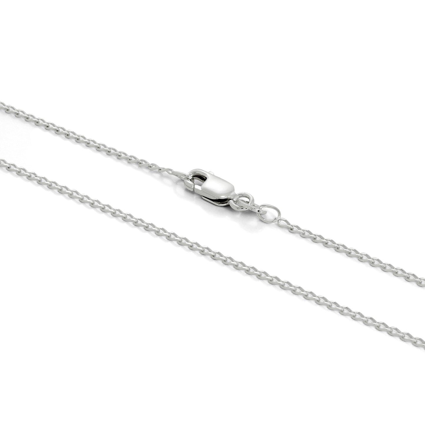 Sterlingsilber 1 mm lange Panzerkette 16 - 24 Zoll