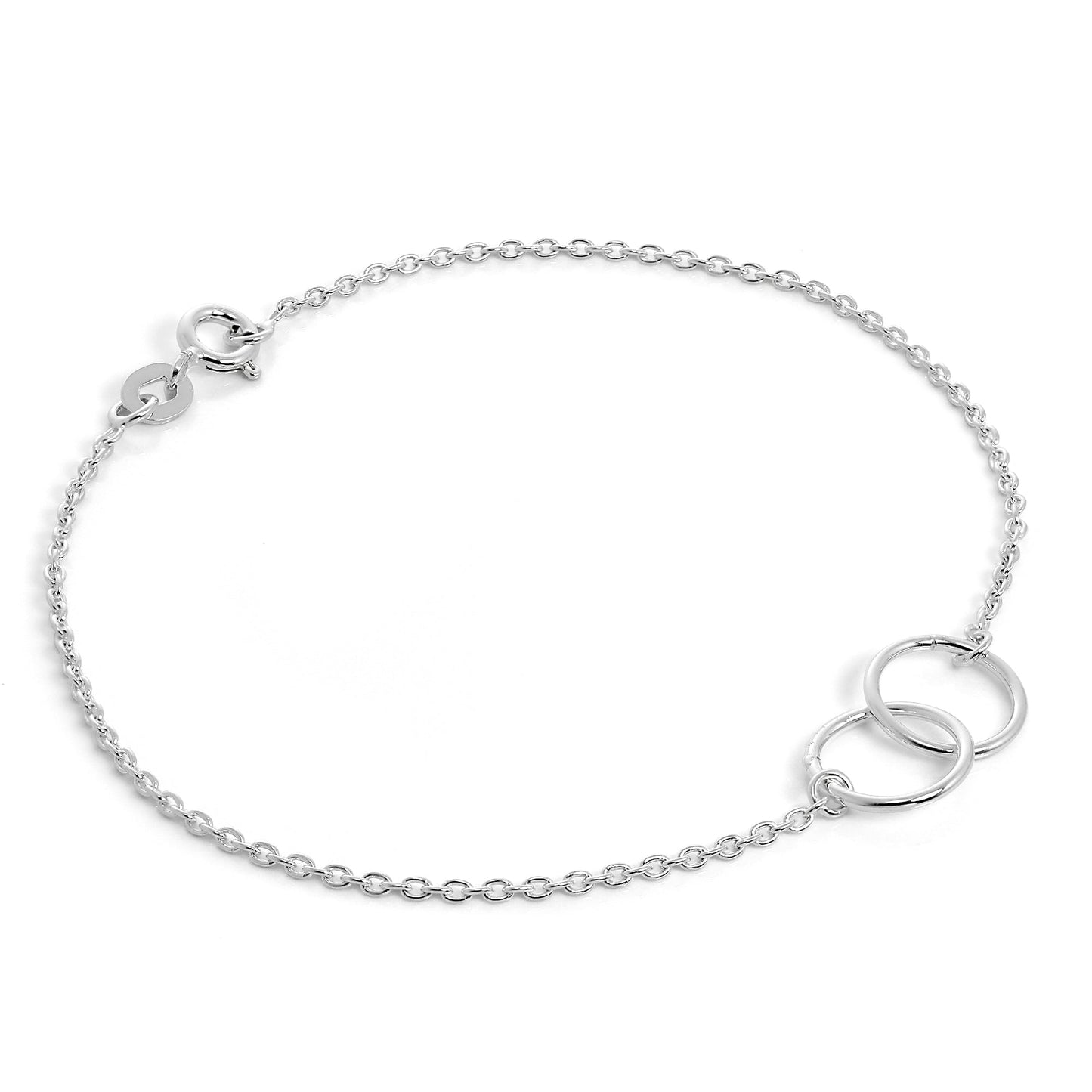 Sterlingsilber Unendlichkeit Karma Kreis Halskette & Armband Satz