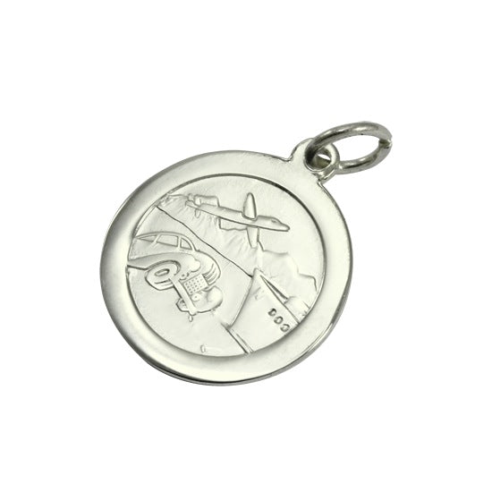 9 Karat Weißgold St. Christophorus Anhänger