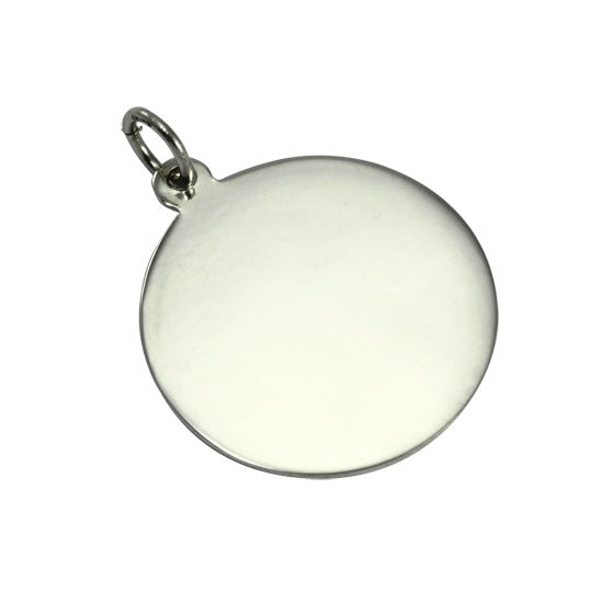 9 Karat Weißgold St. Christophorus Anhänger Einfache Rückseite