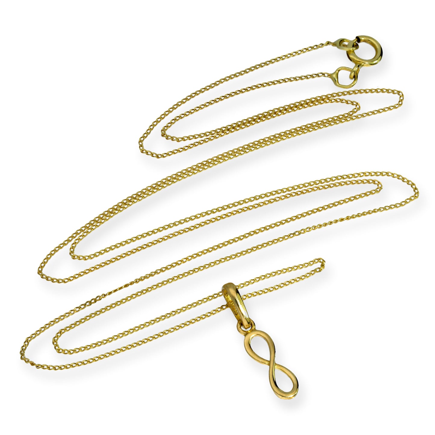 Halskette mit Unendlichkeitssymbol aus 9 Karat Gold, 40–50 cm