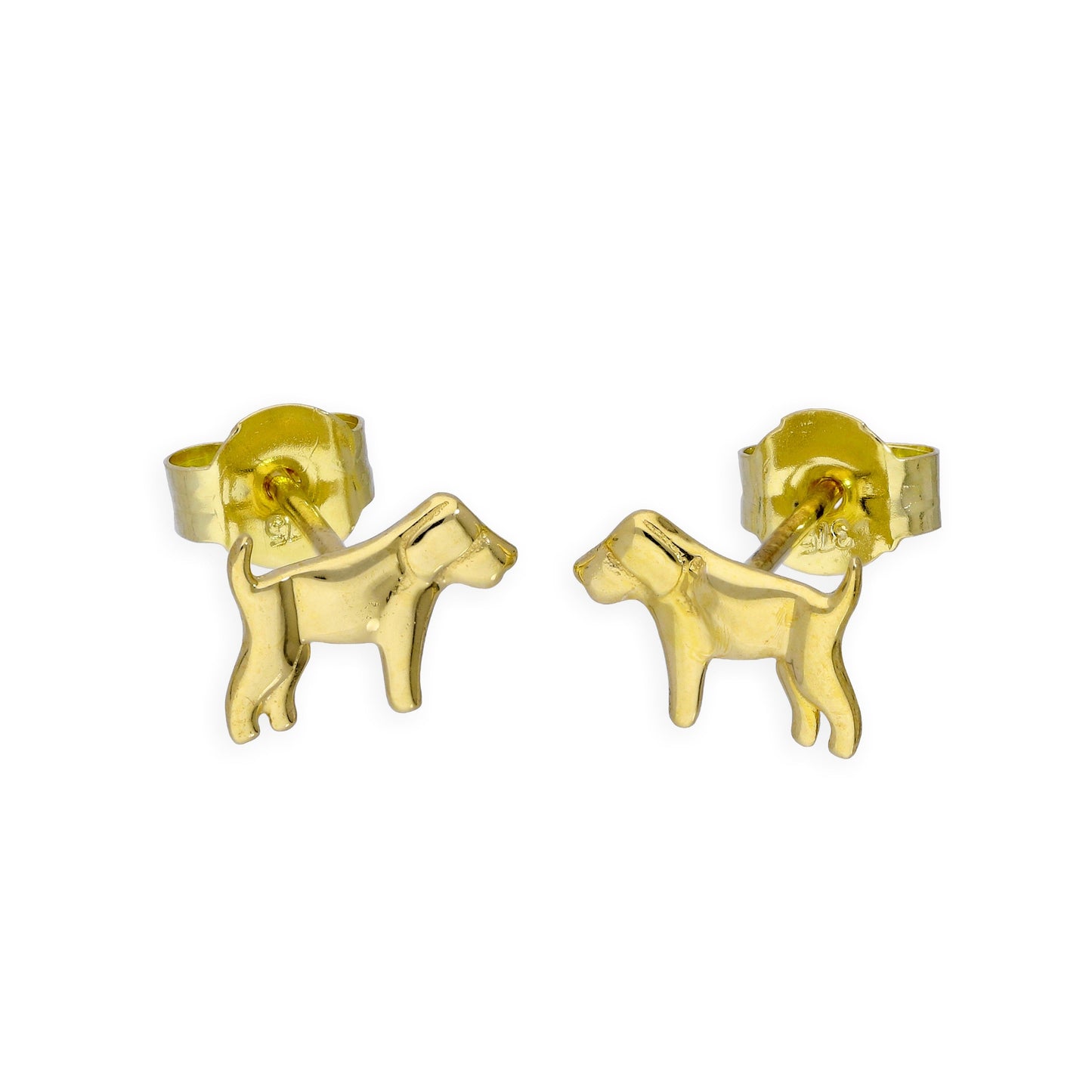 9 Karat Gold Labrador Ohrstecker