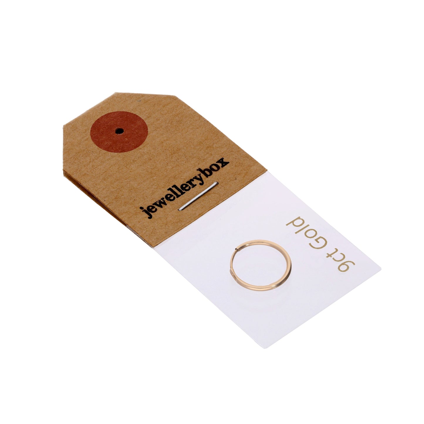 9 Karat Gelbgold 13mm Herren Einzel Creolen Ohrring