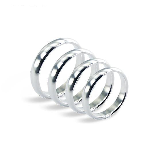 Sterling Silber 4mm handgefertigtes Hochzeitsband