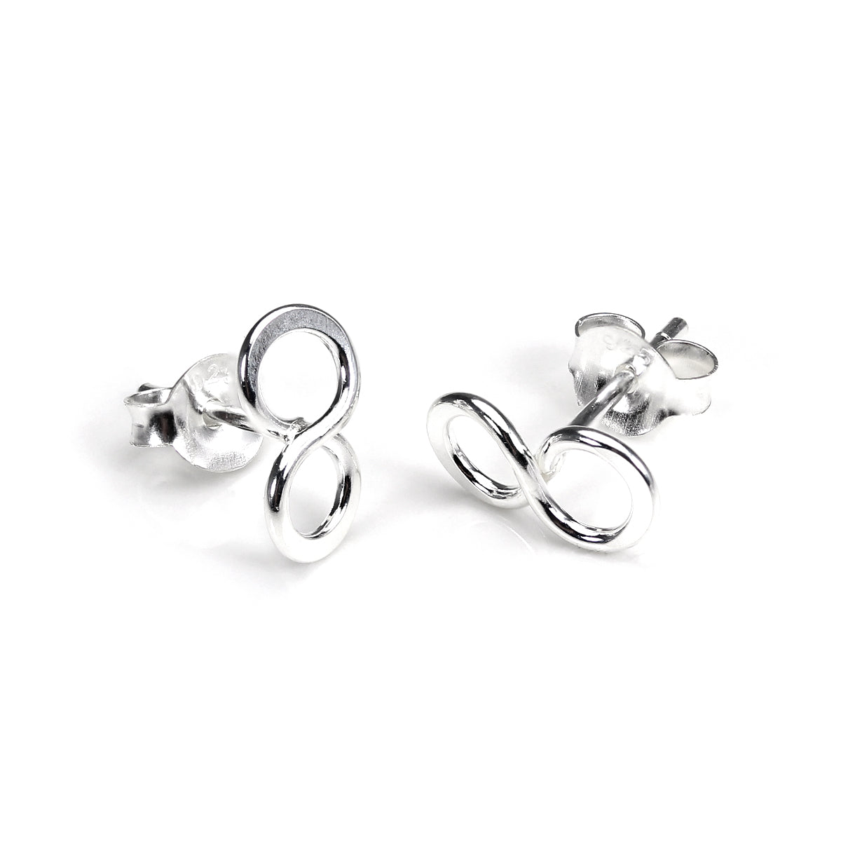 Sterlingsilber Unendlichkeitsschleife Ohrstecker