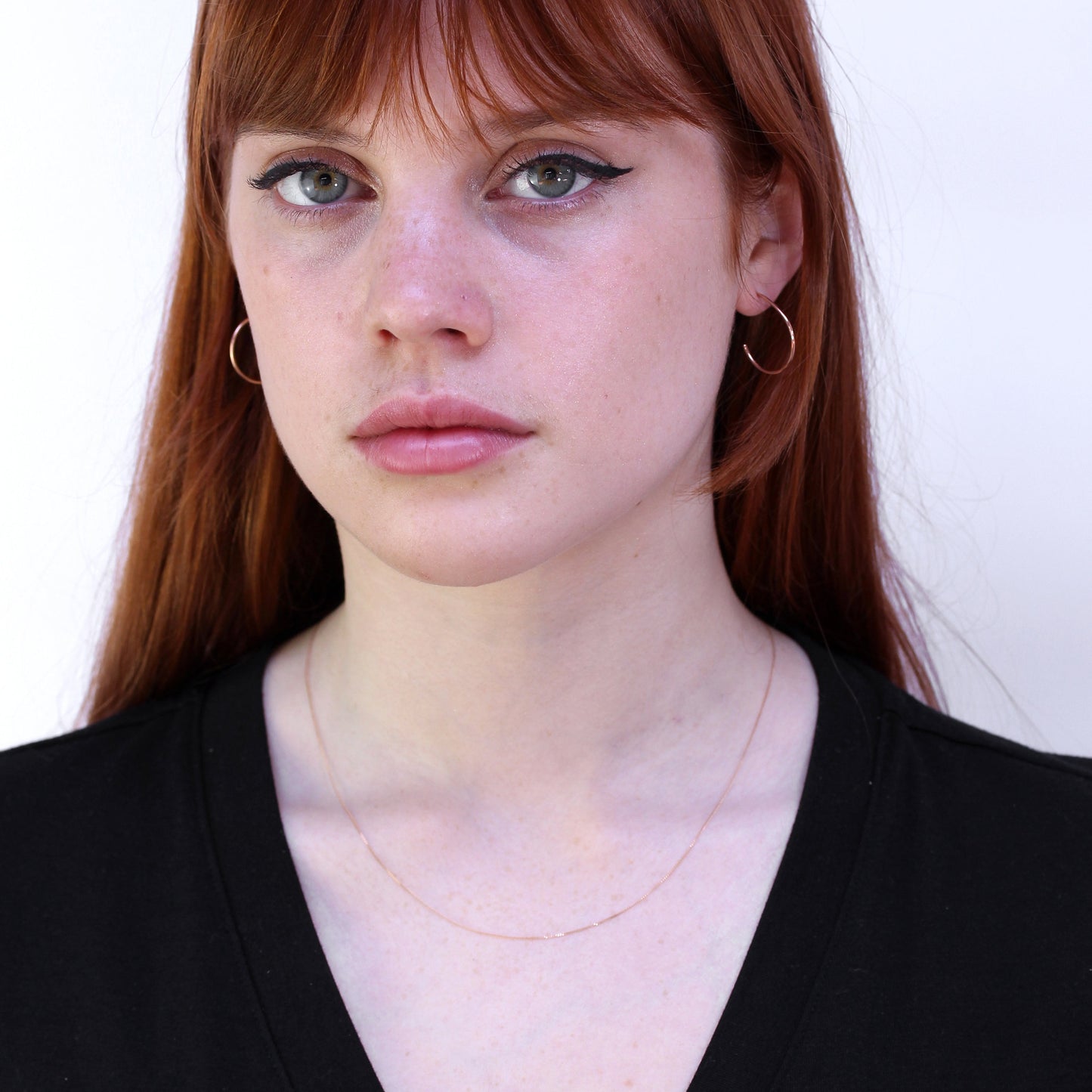 Feine 9ct Rose Gold Diamond Cut Curb Chain 16 - 18 Inches