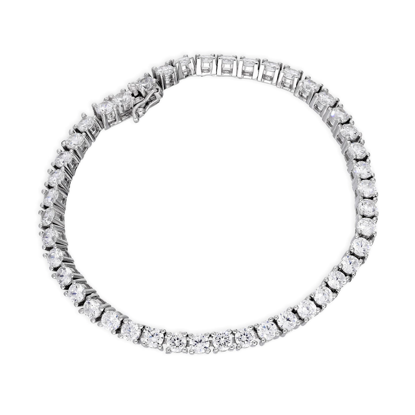 Sterlingsilber & Klar CZ Kristall Tennis Armband