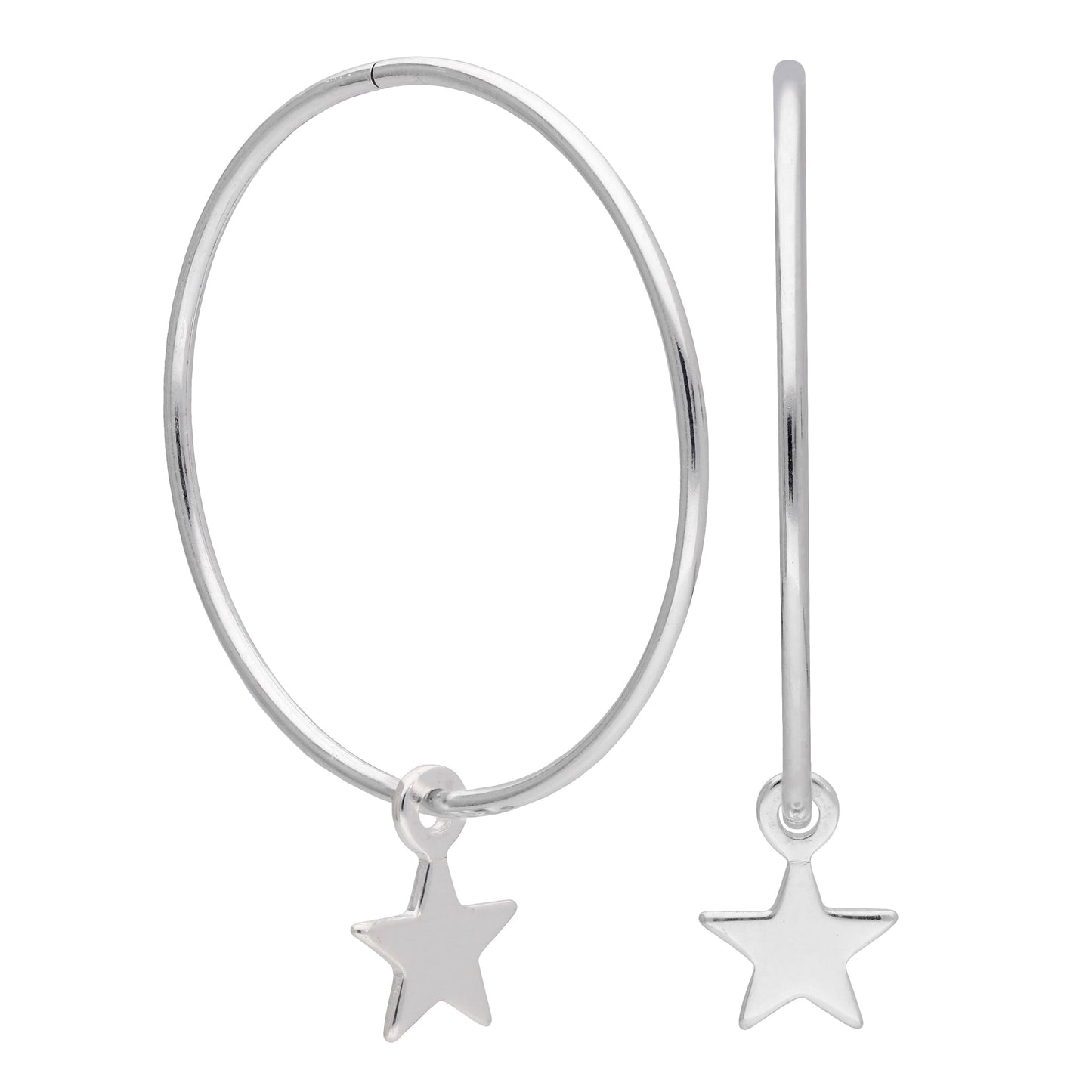 Sterling Silber kleine Sternchen 10 - 22 mm Creolen