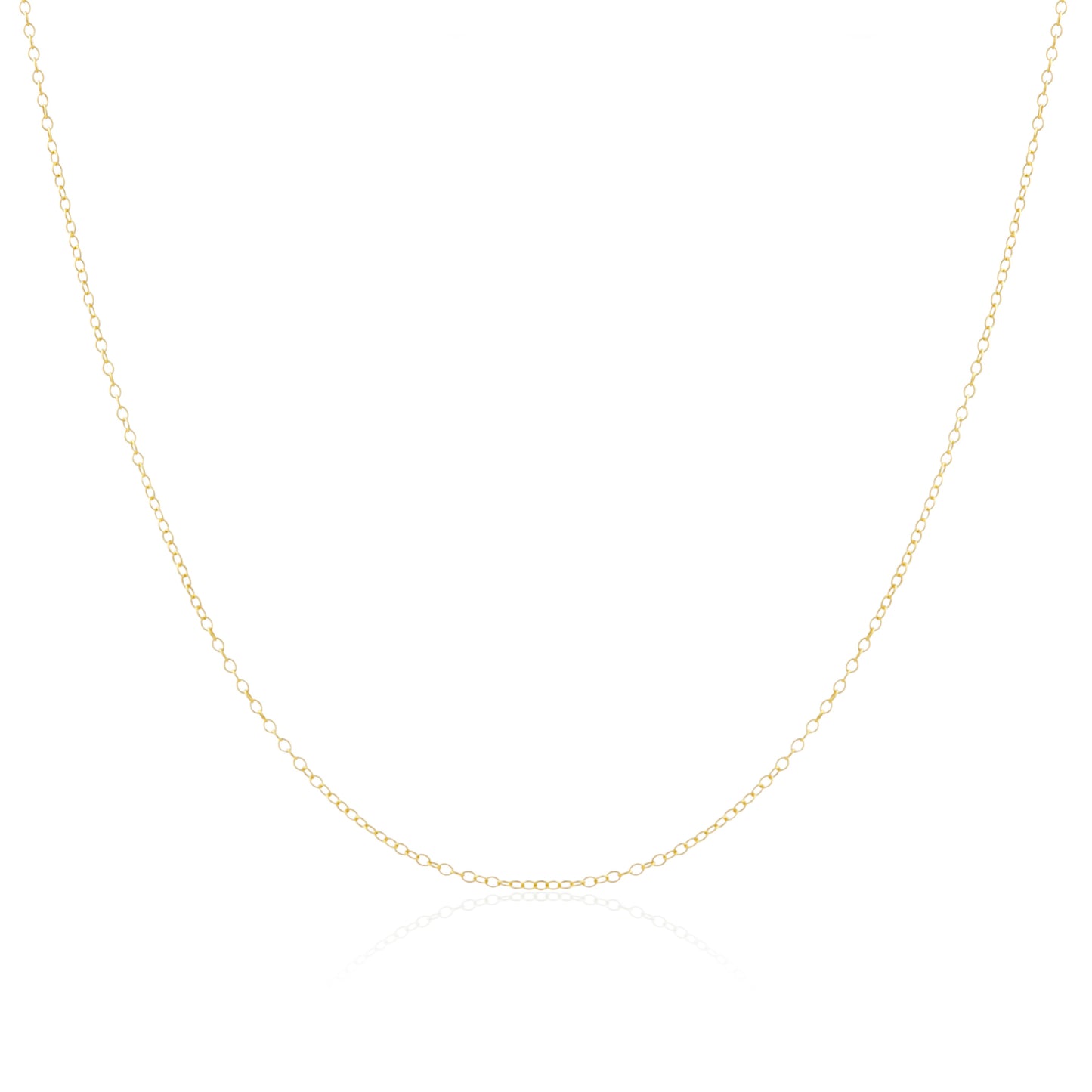 Trace-Kette aus 9 Karat Gold, 16–20 Zoll